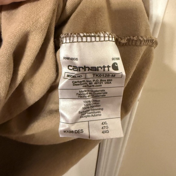 Carhartt Men's Brown Long Sleeve Henley - Picture 3 of 4